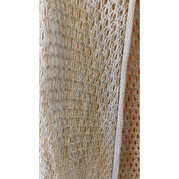 I'm In Love With Derek Women's Open Knit Beige Long Cardigan, Size M - Picture 3 of 5